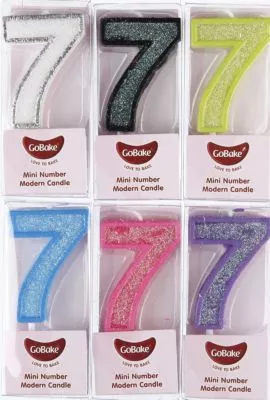 GoBake Mini Number 7 Candle