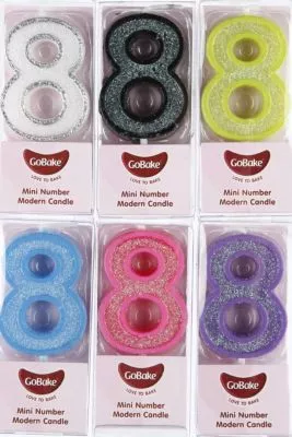 GoBake Mini Number 8 Candle