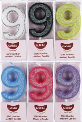 GoBake Mini Number 9 Candle