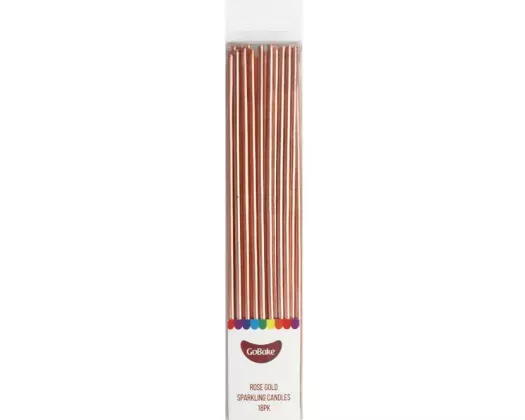 GoBake Rose Gold Sparkling Candles