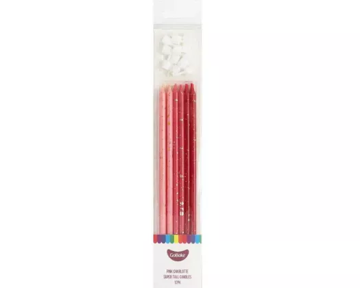 GoBake Pink Charlotte 18cm Candles