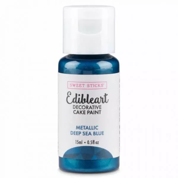Sweet Sticks EdibleArt Paint - Metallic Deep Sea Blue