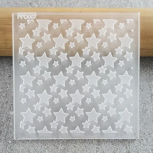 Custom Cookie Cutters Scattered Stars Pattern Plate