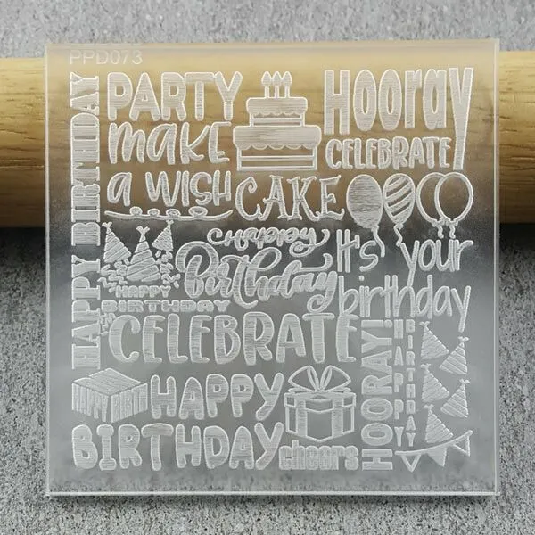 Custom Cookie Cutters Happy Birthday Pattern Plate