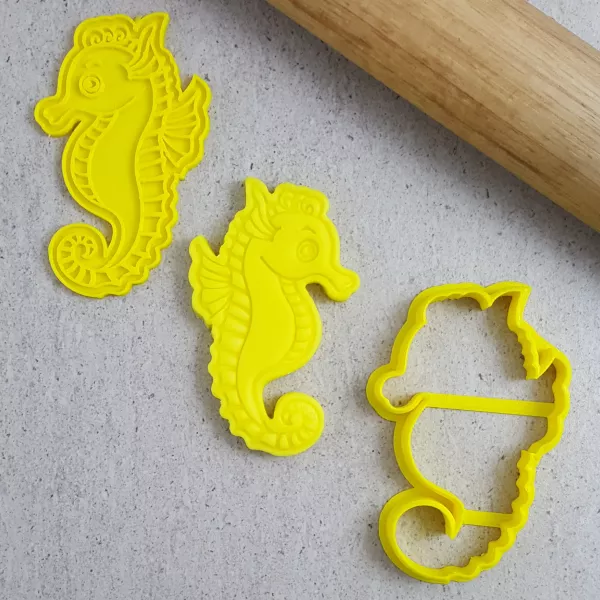 Custom Cookie Cutters Seahorse Cutter and Embosser
