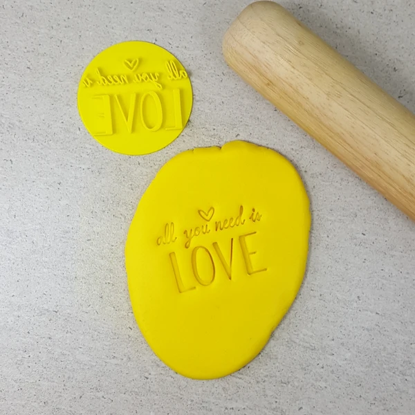 Custom Cookie Cutters All You Need Is Love Embosser