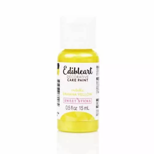 Sweet Sticks Edible Art Paint Metallic Banana Yellow