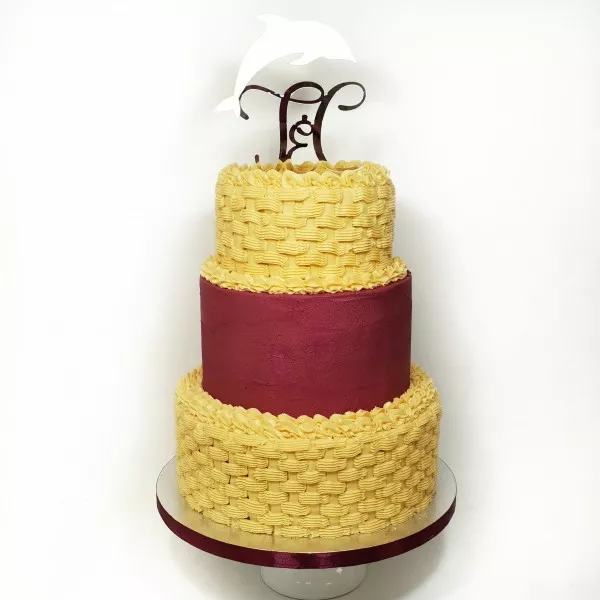 Burgundy Basketweave