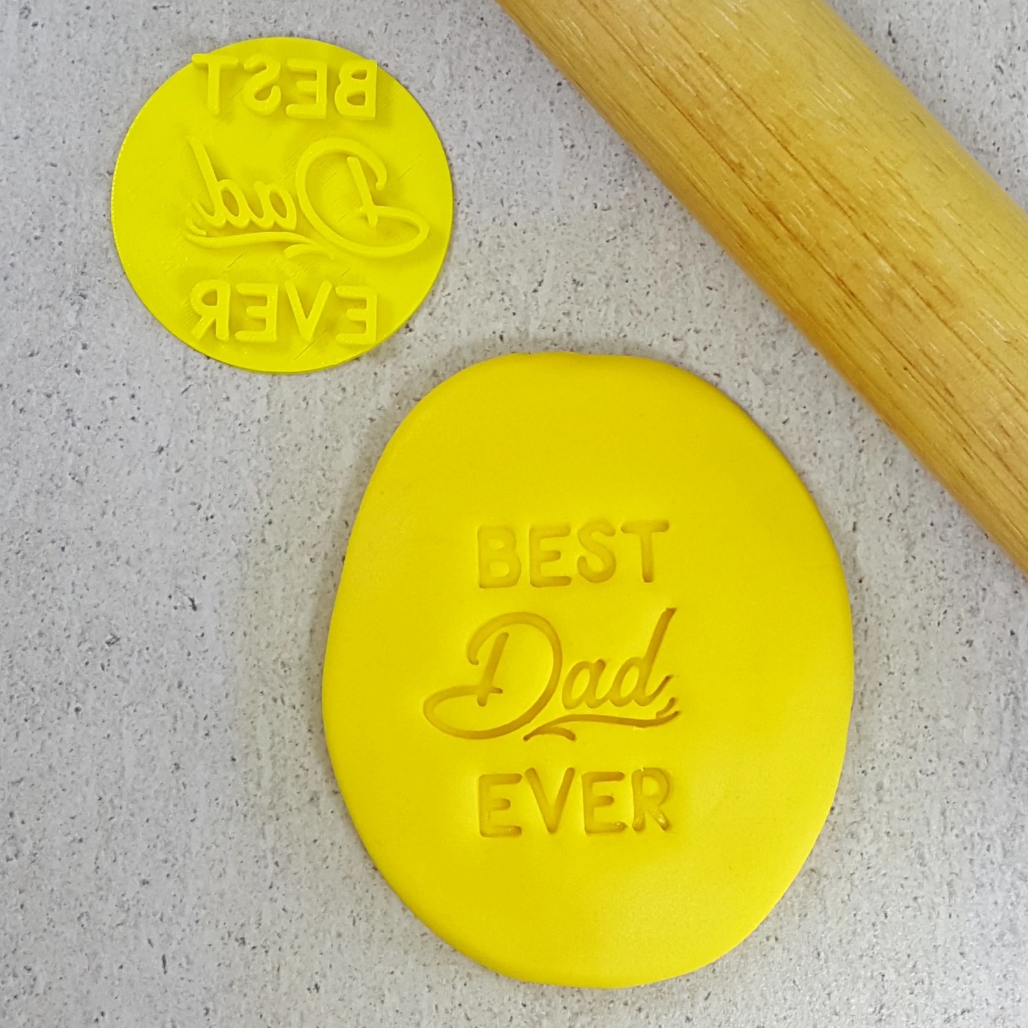 Custom Cookie Cutters Best Dad Ever Embosser