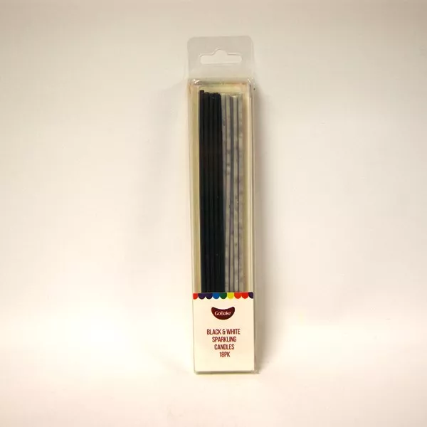 GoBake Black  White Sparkling Candles