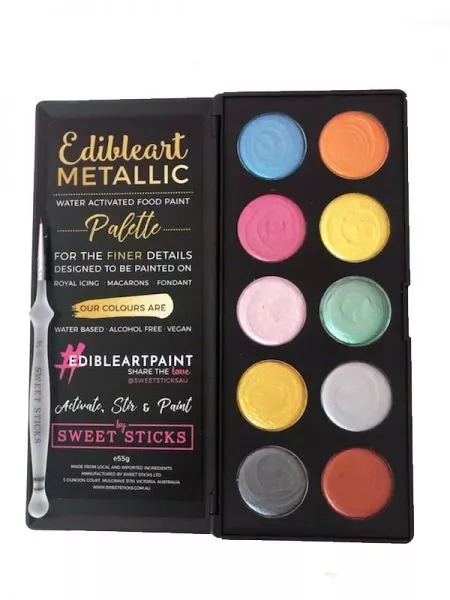 Edible Art Paint -Metallic Paint Palette