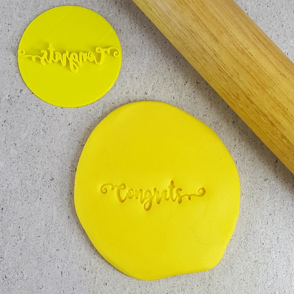 Custom Cookie Cutters Congrats Embosser