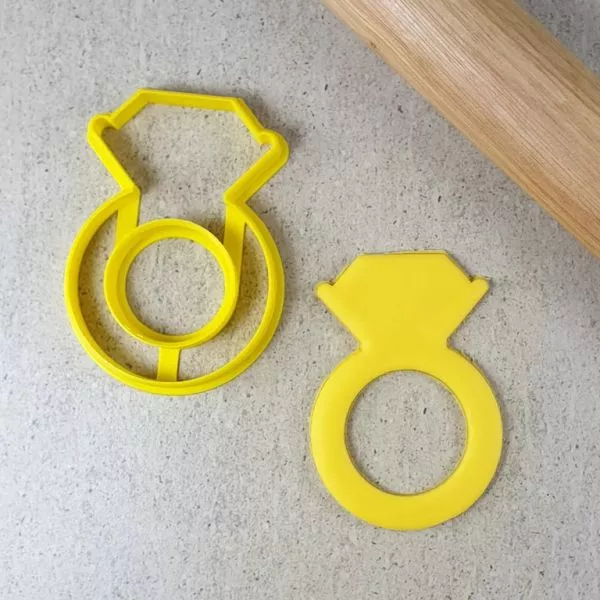 Custom Cookie Cutters Diamond Ring Cutter