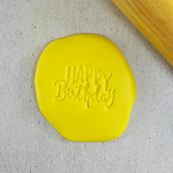 Custom Cookie Cutters Happy Birthday Embosser