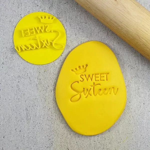 Custom Cookie Cutters Sweet Sixteen Embosser