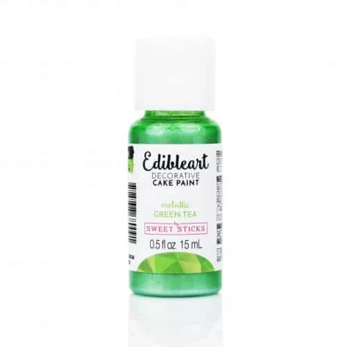 Sweet Sticks Edible Art Paint Metallic Green Tea