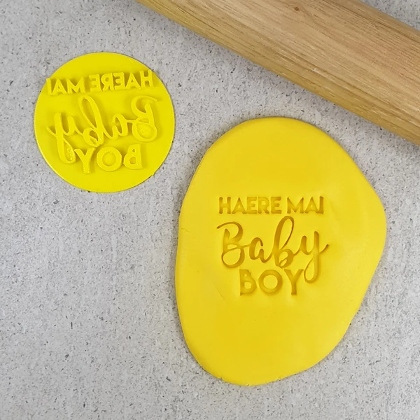 Custom Cookie Cutters Haere Mai Baby Boy Embosser