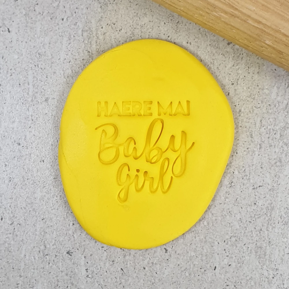 Custom Cookie Cutters Haere Mai Baby Girl Embosser