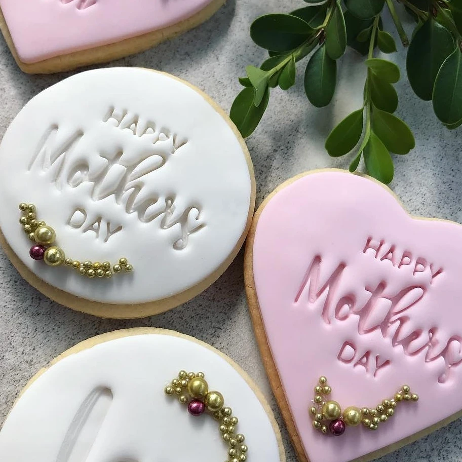 Custom Cookie Cutters Happy Mothers Day Embosser