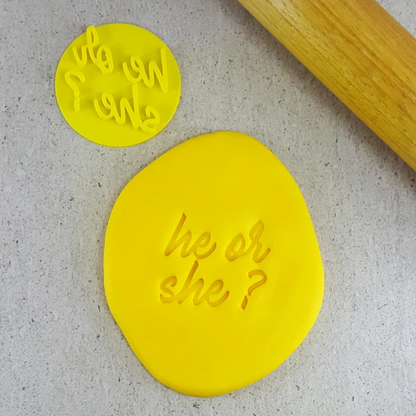 Custom Cookie Cutters He or She? Embosser