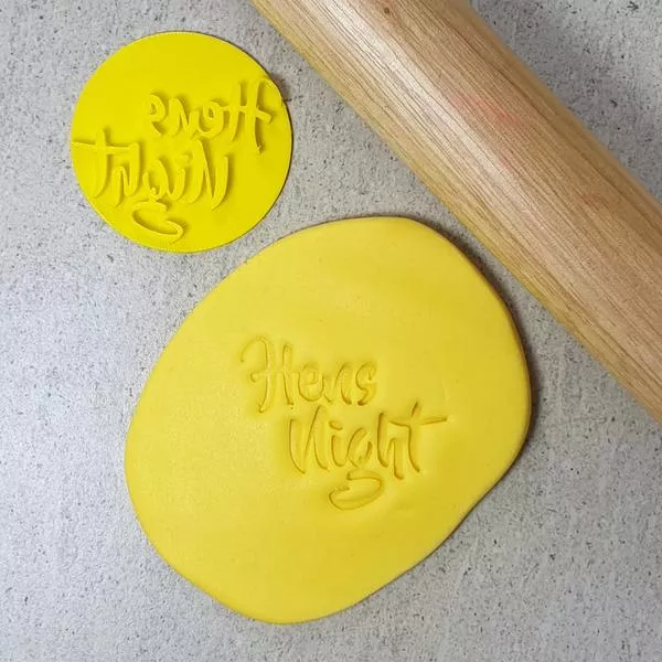 Custom Cookie Cutters Hens Night Embosser