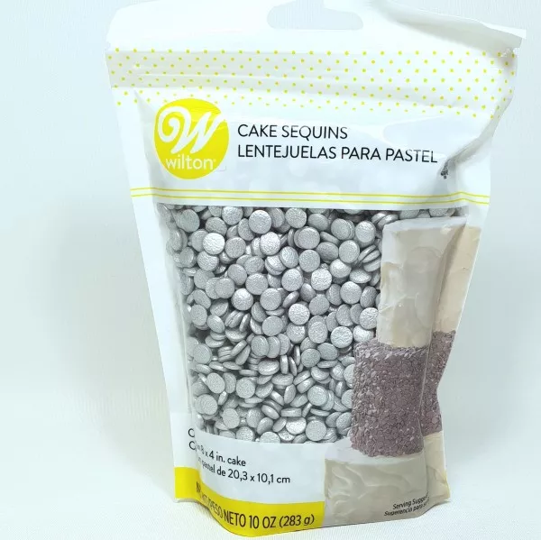 Wilton Large Silver Cake Sequins