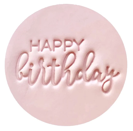 Custom Cookie Cutters Little Biskut Happy Birthday Embosser