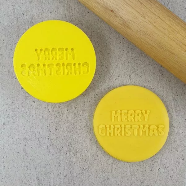 Custom Cookie Cutters Merry Christmas 3D Embosser