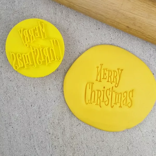 Custom Cookie Cutters Merry Christmas Embosser