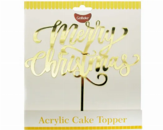 Gold Merry Christmas Topper