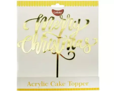 GoBake Gold Merry Christmas Topper GoBake Gold Merry Christmas Topper