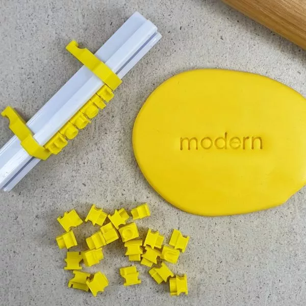 Custom Cookie Cutters Modern Font Stamps - lowercase