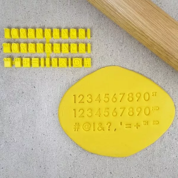 Custom Cookie Cutters Modern Font Stamps  numbers