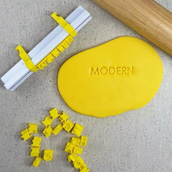 Custom Cookie Cutters Modern Font Stamps  uppercase
