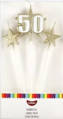 GoBake Number 50 Star Candle