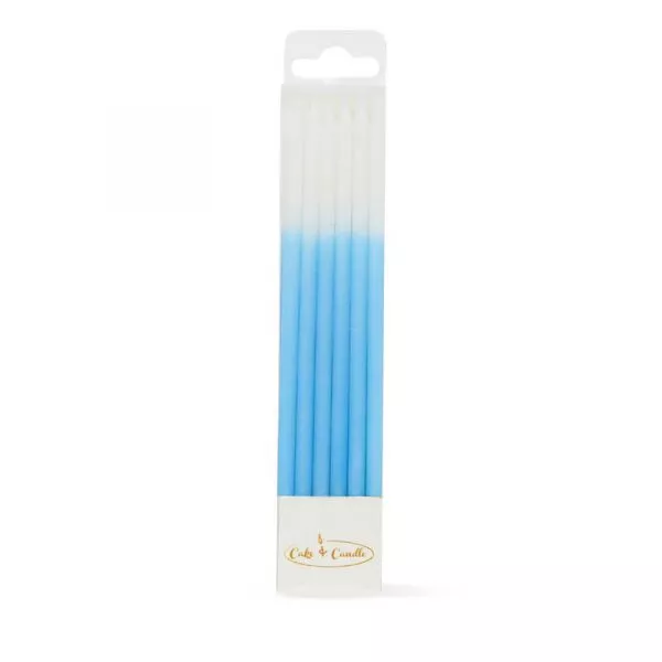 Cake and Candle Ombre Blue Candles