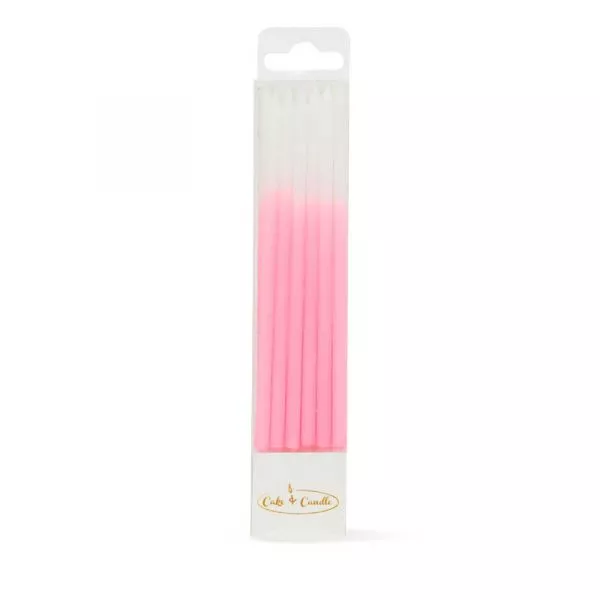 Cake and Candle Ombre Pink Candles