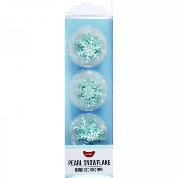 Pearl Blue Snowflakes
