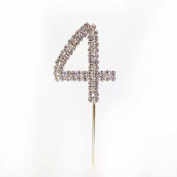 GoBake Diamante Silver 4 Topper
