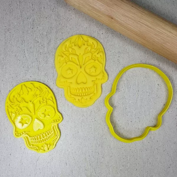 Custom Cookie Cutters Sugar Skull Cutter Embosser