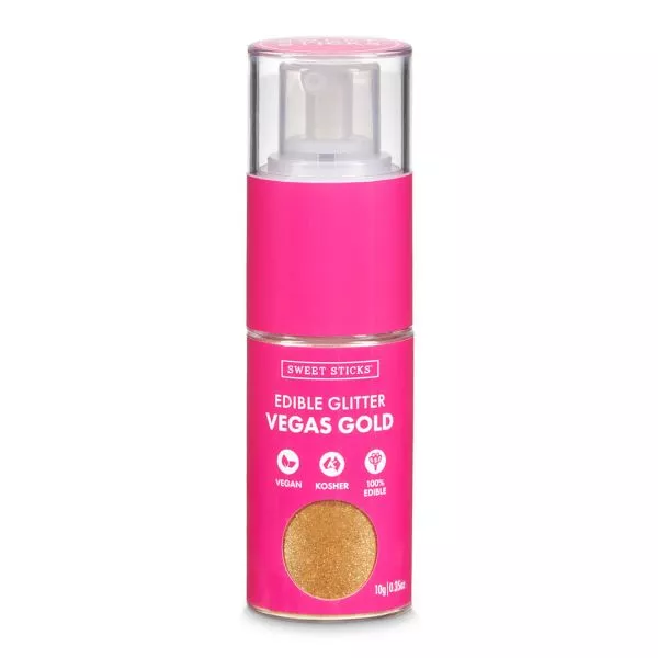 Sweet Sticks Vegas Gold Glitter Pump