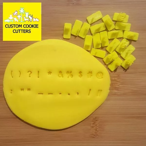 Custom Cookie Cutters 20 Piece Symbol Stamp Set