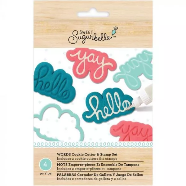 Words Cookie Cutter & Stamp Set