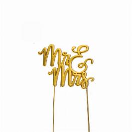 Gold Mr & Mrs Topper