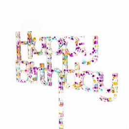 Happy Birthday - glitter san serif
