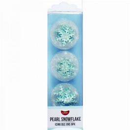 Pearl Blue Snowflakes