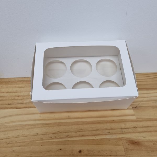 6 hole cupcake box