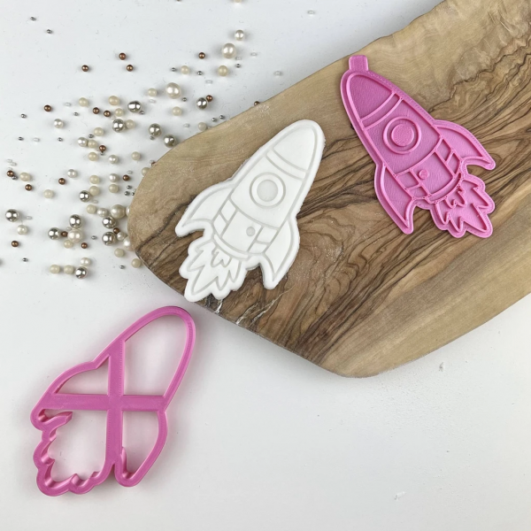 Space Rocket Cookie Cutter and Stamp