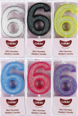 Mini Number 6 Candles