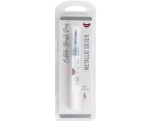 Metallic Silver Edible Brush Pen